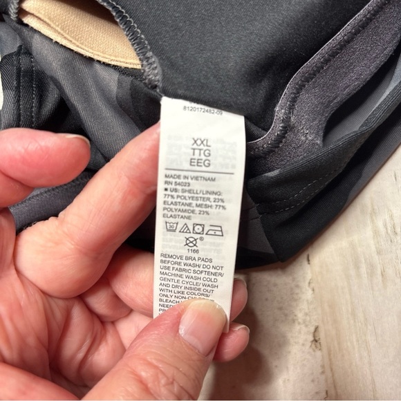 Old Navy Active Powersoft Long Line Sports Bra Top Plus Size 2X Black Camo - Picture 8 of 14